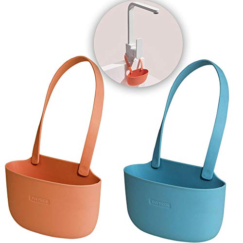 Schneespitze 2Pcs Rangement d'Evier,Savon Porte éPonge Panier éVier Panier De Rangement Porte Savon Cuisine Ustensiles pour Le Stockage De Refroidissement,Autre Stockage Cover