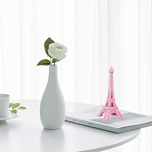 Sicohome Eiffel Tower Cake Topper 7" Pink Eiffel Tower Decor With Blings,Eiffel Tower Statue Decor For Cake Topper,Gifts,Wedding Party,Home Decoration,Birthday Party Favor #TOP4