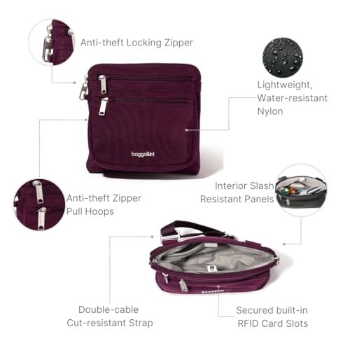 Image of Baggallini Securtex Anti-Theft Crossbody