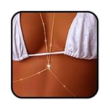 Tgirls Dainty Crystal Bikini Body Chain Bra Gold Body Jewelry for Women