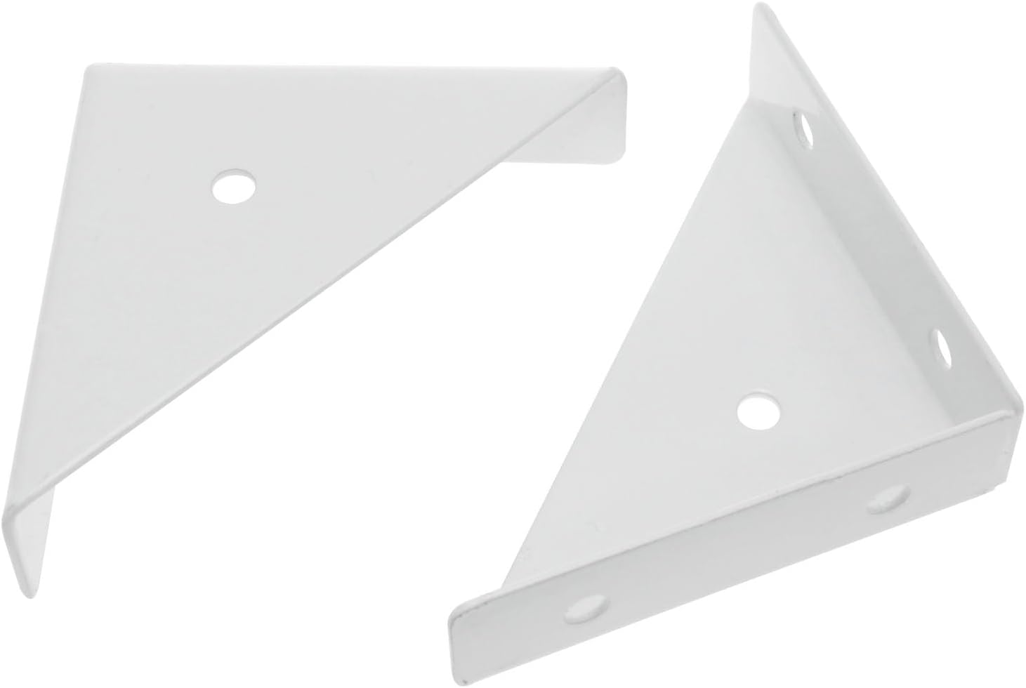 Bed Corner Bracket Metal Angle Bracket Right Angle Bracket for Beds, Tables, Cupboards (White) -4PCS
