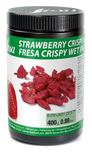 SOSA Fresa Crispy wet proof - Crispies de fruta liofilizada recubiertos de manteca de cacao resistente a la humedad - 400grs - Uso professional
