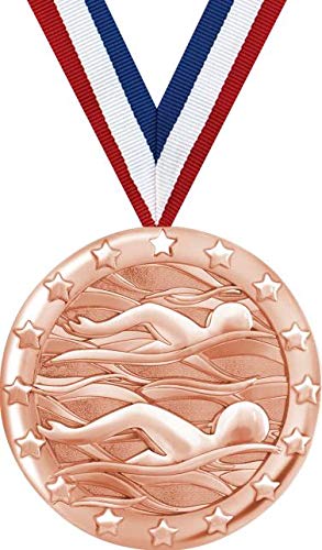 Crown Awards Swim Medals - 2" Bronze Swim Team Medal Award Prime