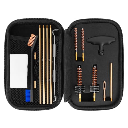 Pro .223/5.56 Cleaning Kit with Bore Chamber Brushes Cleaning Pick Kit, Brass Cleaning Rod in Zippered Organizer Compact Case BOOSTEADY
