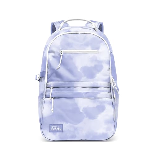 Image of Simple Modern Kids Backpack for School | 20L Laptop Backpack | Tie Dye | Ellis Bookbag for Girls, Boys | Cute Backpack for Middle School, High School, Teens | Purple Tie Dye