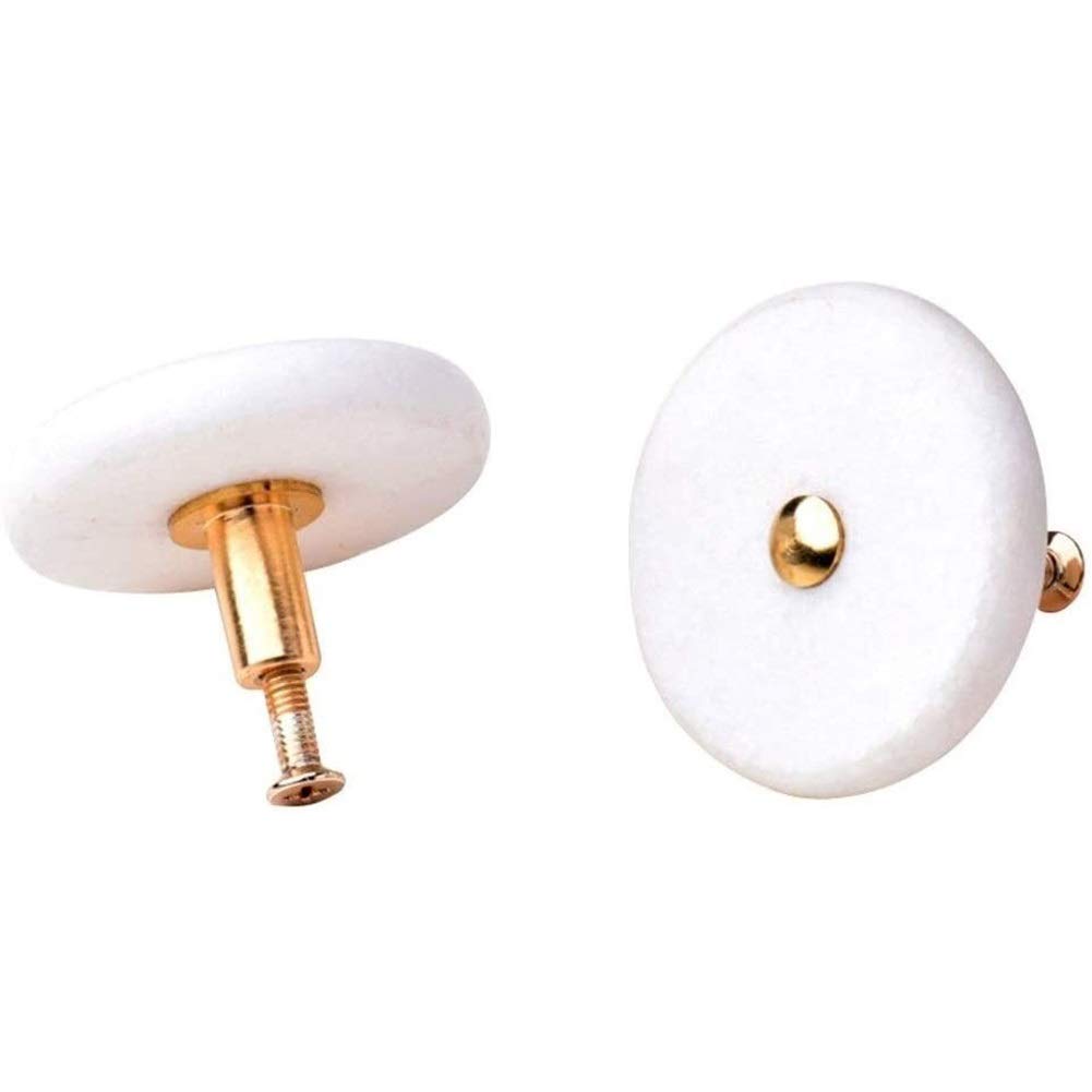 Cabinet Pulls Furniture Handles Natural Marble Brass Cap Wardrobe Door Hooks Kitchen Drawers Flat No Brolet Door Drawers Cupboard Cabinet Cabinet Knob
