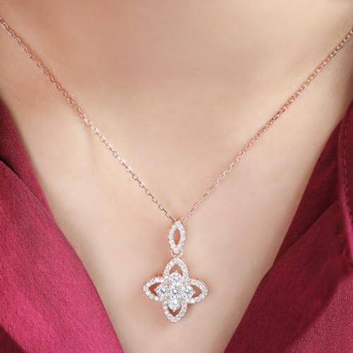 Men's 925 Sterling Silver Delicate Floral Plated Necklace, Gift for Him