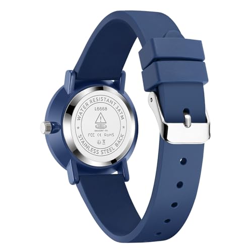 Watch for Kids 50M Waterproof Analog Learning Time Watches for Kids Girls Boys Soft Silicone Band Girls Boys Watches Easy Read2