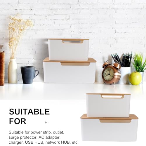 Rangement de câbles et chargeurs SHINEOFI : boîte plastique double usage - 6