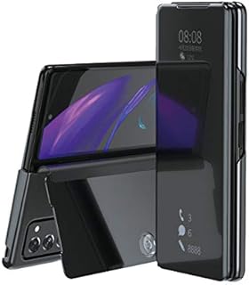 FTRONGRT Case for Samsung Galaxy Z Fold 2Mirrored flip smart translucent case with automatic switch for Samsung Galaxy Z Fold 2-Black