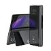 Produktbild TingYR Hülle für Samsung Galaxy Z Fold 2 5G Schutzhülle, Plating Spiegel Tasche Cover Smart Handyhülle Schutzhülle Flip Lederhülle Etui, Handyhülle Case für Samsung Galaxy Z Fold 2 5G.(Schwarz)