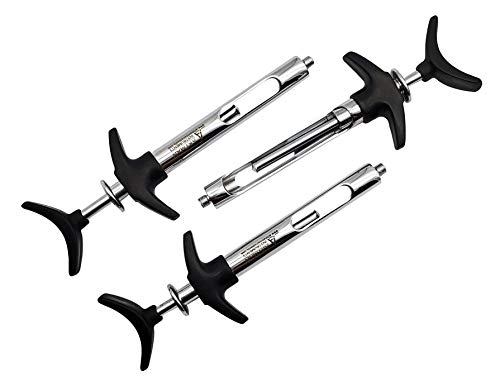 Artman Instruments - ARTMAN INSTRUMENTS Dental Syringe 1.8ml – Set of 3 Stainless Steel Flat Head Harpoon Design Syringes for Anesthetic Delivery in Dental Procedures