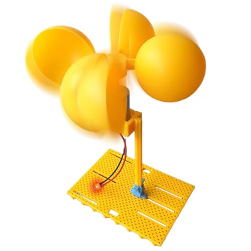 Générique Kit Éolienne - avec Lampe LED pour Apprentissage | Kit Scientifique de d'Électricité pour - pour Jeu Éducatif, Expérience en Classe, Balcon ou Extérieur
