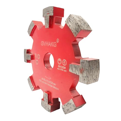 GVHAKG Disque de fraisage diamanté 130 mm, 17 mm - 8 segments - Rainure en forme de U - Pour chauffage au sol, sols en béton très durs et enlèvement -...