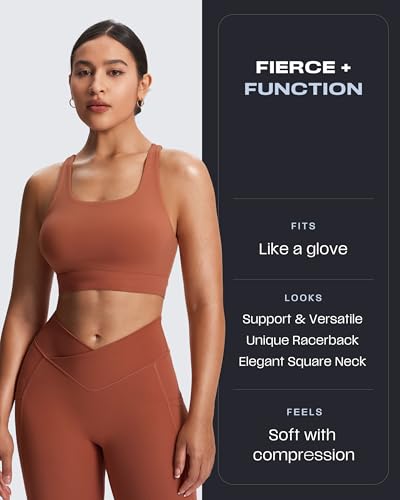 Image of Aoxjox Women's Workout Sports Bras High Impact Fitness Training Gym Khloe Bra Yoga Crop Tank