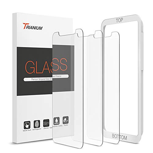 Trianium Tempered Glass Screen Protector Designed for Apple iPhone 11 (2019) / iPhone XR (2018), 3 Pack HD 0.25mm Glass 9H Film (w/Alignment Case Tool included) #1