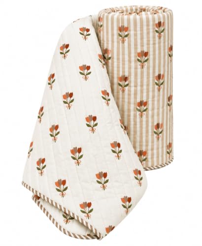 Image of RRC Jaipuri Floral Print Double Bed Razai | Cotton Lightweight AC Quilt | Soft Jaipuri Rajai | 200 GSM Summer Comforter | Double Bed Quilt Pack of 1