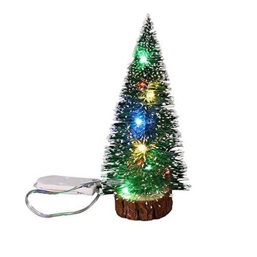 Hunpta@ Konstgjord julgran, outgeek julgran julgran liten med belysning flerfärgade LED-lampor mini julgran (XL)