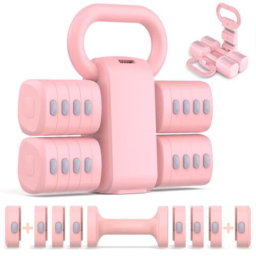 Nimsqury 2-in-1 Adjustable Dumbbell Set, 5 Levels Hand...