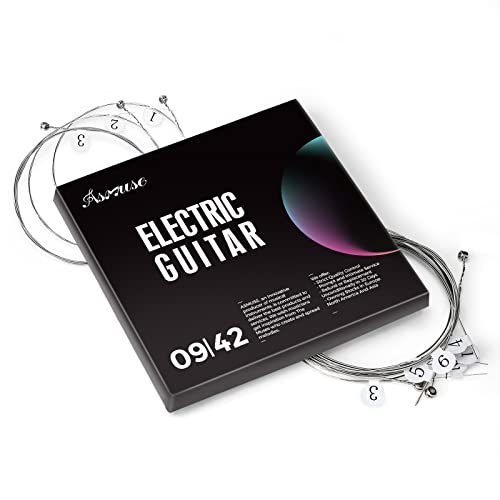 Asmuse Guitar Strings 3 Packs Of Professional Electric Guitar Strings Nickel Alloy Wound Strings Light/Medium 09-42 Gauge #TOP1