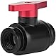 Tiardey Mini Wasserkühlungsventil G1/4 Zoll Gewinde Innengebiss PC Wasserkühler Wasserkugelhahn für Computer Wasserkühlung (roter Griff)
