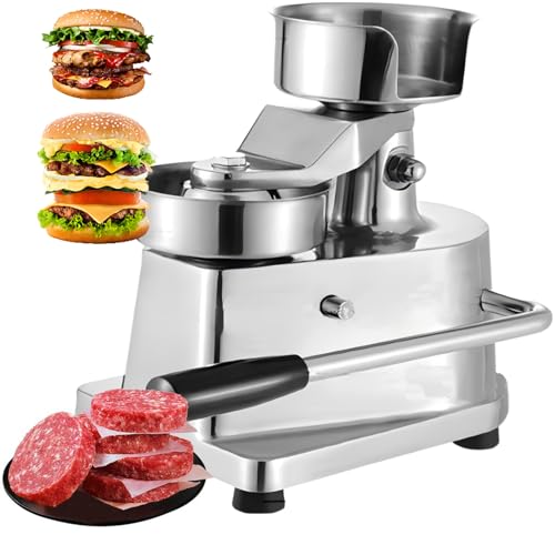 ExoticaBlend Presse à Hamburger Commerciale Machine à Burger Manuelle en INOX SUS Presse Steak Haché pour Hamburgers Galettes Barbecue 3size