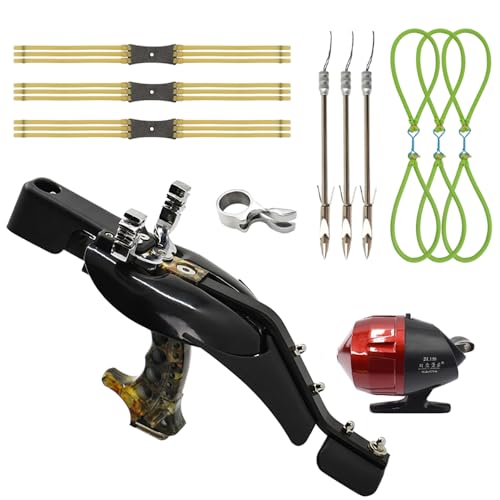 Piaoyu Mental Wrist Rocket Slingshots for Adults with Protective Plate, Hunting Shooting Fishing Slingshot (Package B)