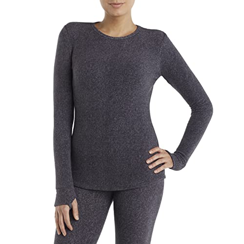 Cuddl Duds ClimateRight Women's Stretch Fleece Long Sleeve Base Layer Top - Crew Neck