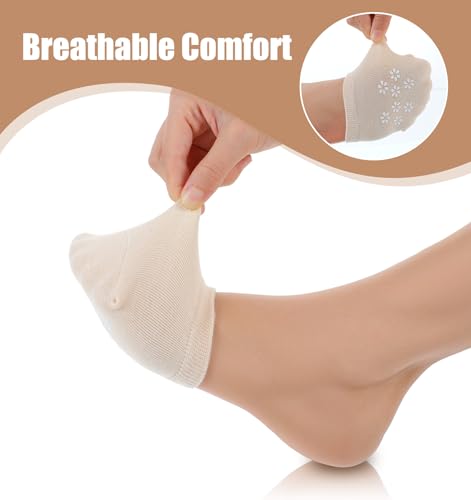 Image of 3 Pairs Toe Topper Socks Women, Lightweight Breathable Half Socks for Women Mules (Black, White, and Pink)