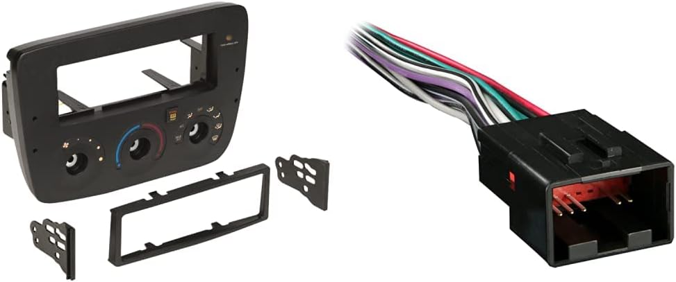 Metra 99-5717 Taurus/Sable 04-07 Dash kit, Black & Metra 70-1771 Radio Wiring Harness for Ford/Lincoln/Mazda 1998-Up into Car, 16 Pin