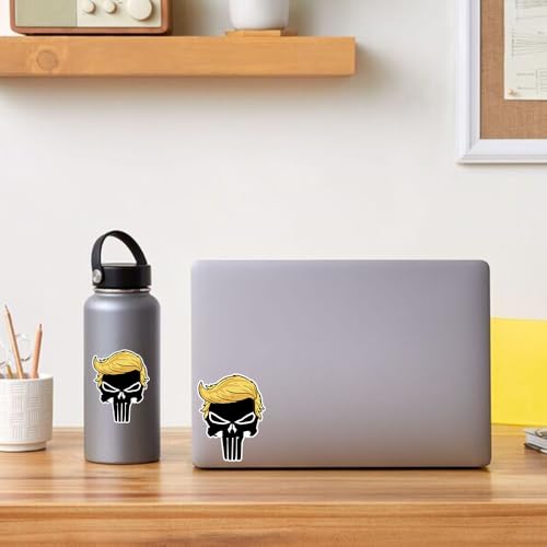 Azquest President Donald Trump Punisher with Hair 2024 Sticker 6"x4" Vinyl Bumper Sticker Decal for Political Friends Car Truck Window Refrigerator Laptop Car and Any Smooth Surface - Image 2