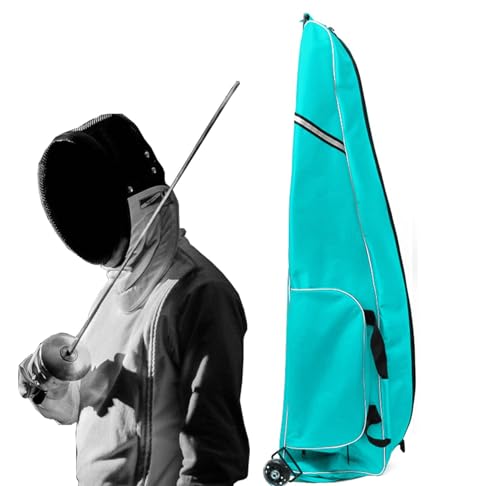 YIKANLIA Bolsa de rodillo para esgrima, bolsa de almacenamiento para espada y equipo de aluminio, tela Oxford 1680D, impermeable y duradera, para esgrima, traje de espada y máscara, azul lago