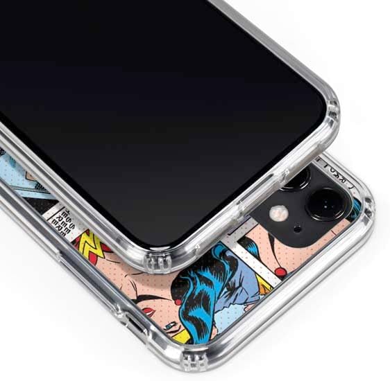 Skinit Clear Phone Case Compatible with iPhone 11 - Officially Licensed DC Comics Wonder Woman Comic Blast Design