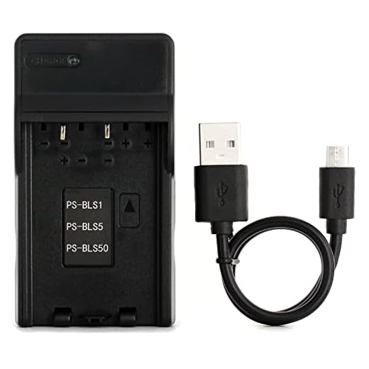 BLS-1 USB Laddare för Olympus E-400, E-420, E-450, E-600, E-620, E-M10, E-P1, E-P2, E-P3, E-PL1, E-PL2, E-PL3, E-PL5, E-PL6, E-PL7, E-PM1, E-PM2, Stylus 1, 1s Kamera och Mer