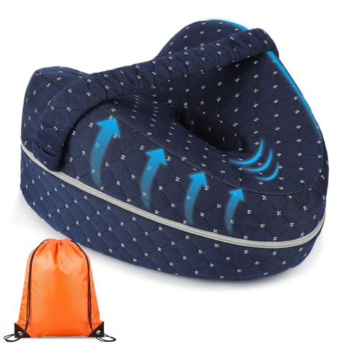 BAYANKALA Revoget Alignment Pillow for Side Sleepers Relieve Leg Pain & Sciatica 2026 New Knee Pillow for Side Sleepers Hips Buttocks Back Sciatica Relief Pillow with Adjustable Strap (Star Blue)