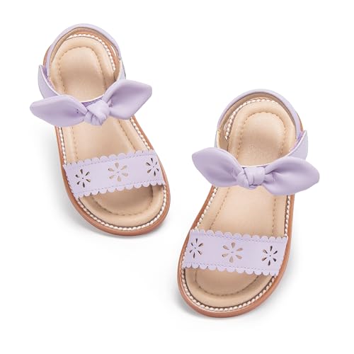 Image of Otter MOMO Girls Open Toe Princess Flat Sandals with Comfort Sole Summer Sandals