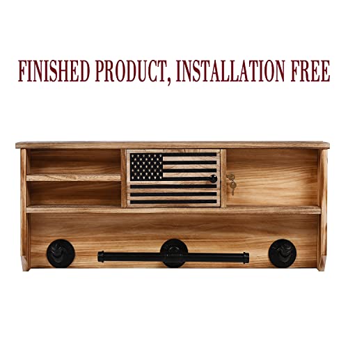 Niavis Usa Flag Tactical Work Gear Rack With Gun Storage And Law Enforcement Organizer - Veteran And Police Gift #TOP2