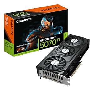 GIGABYTE GeForce RTX 5070 Ti WINDFORCE OC V2 16G Tarjeta Gráfica – 16GB GDDR6, 256bit, PCI-E 5.0, 2497 MHz Frecuencia del Núcleo, 3 x DisplayPort, 1 x HDMI, GV-N507TWF3OCV2-16GD
