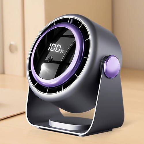 Ventilateur de table USB rechargeable avec affichage tactile - 4