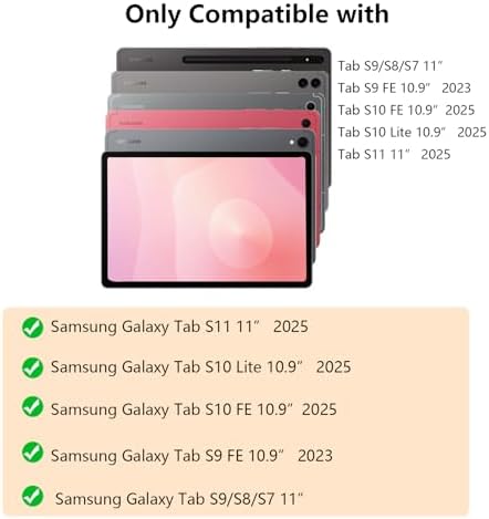 Magic-Style Bluetooth Keyboard For Samsung Galaxy Tab S9 FE 10.9"&Tab S9/S8/S7 11", Magic Keyboard Case With 7Color Backlit & Touch Trackpad & S Pen Holder & Power Display & Dex Model, Black