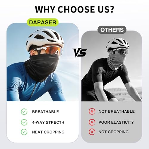 Image of 6 Pack Cooling Neck Gaiter Face Mask for Men Women Breathable Dust UV Protection Multifunctional Reusable Face Cover
