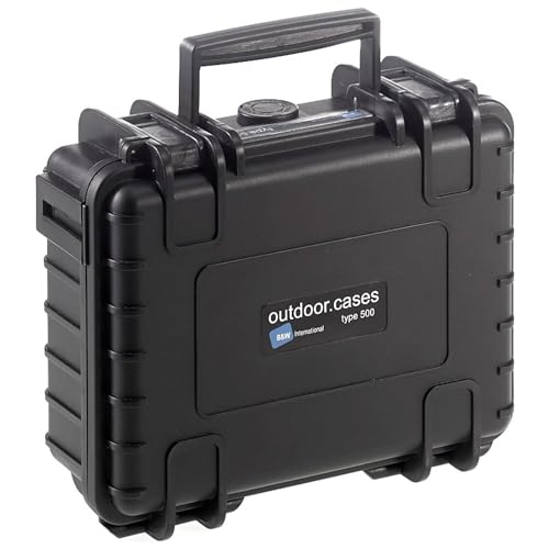 B&W Internatinal Case, Waterproof, Hard Case, OUTDOOR CASES TYPE500, Black Sponge Type BW0003