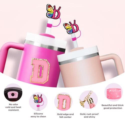 Image of Mity rain 6PCS Cup Accessories for Stanley Cup 30oz 40oz | Tumbler Initials Cute Decoration for Stanley Letter D