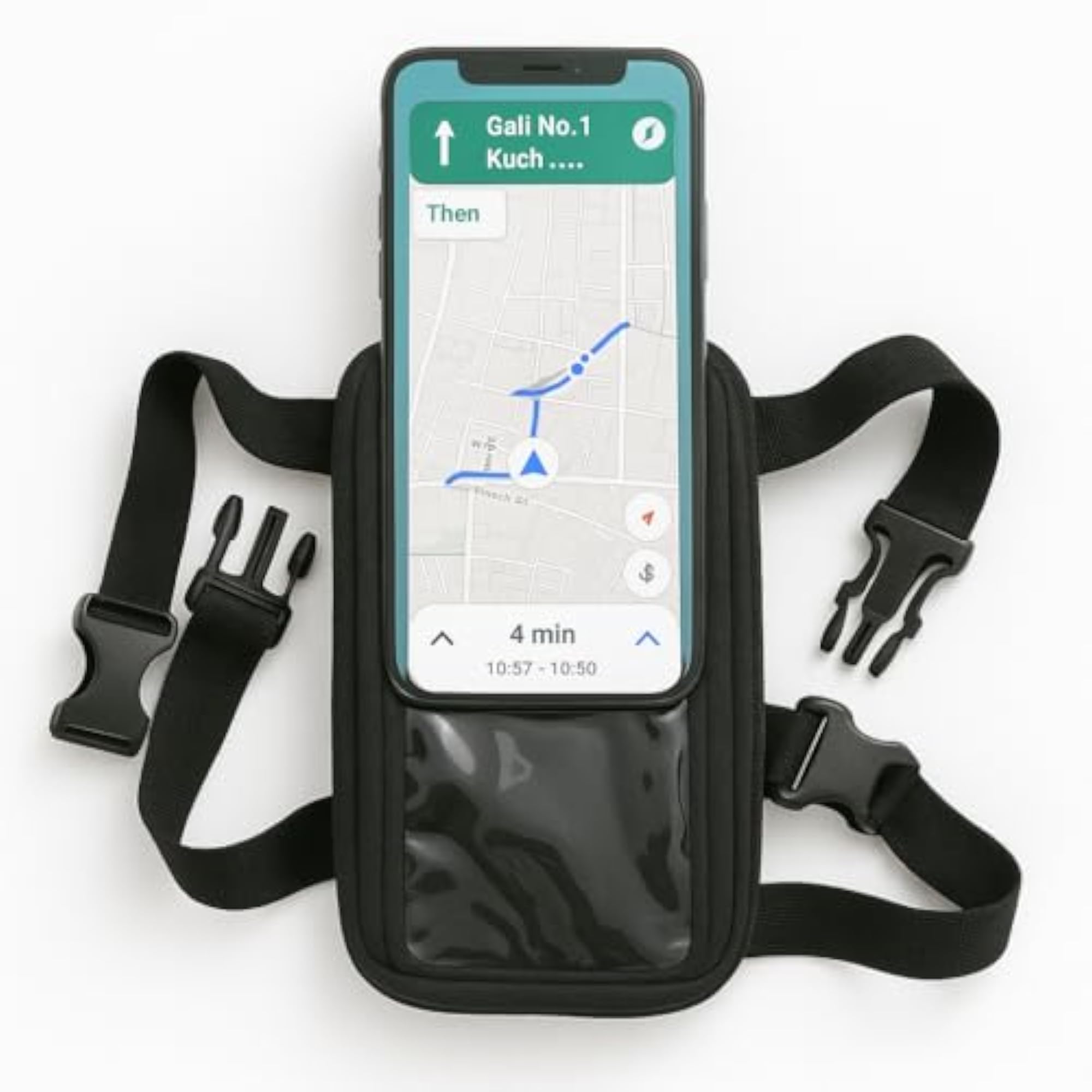 Waterproof Waist Bag with Clear Touch Screen Phone Pouch, Black