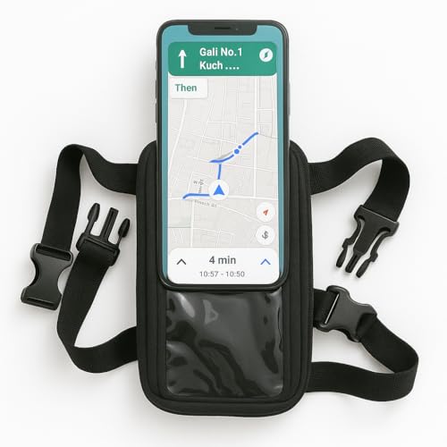 Image of Universal Mobile Holder /Stand /Mount Pouch for Scooters Scooty Activa Jupiter EV's | X1 Model...
