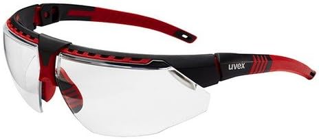 S2860 Avatar Adjustable Safety Glasses with Hardcoat Anti-Scratch Coating, Standard, Red/Black