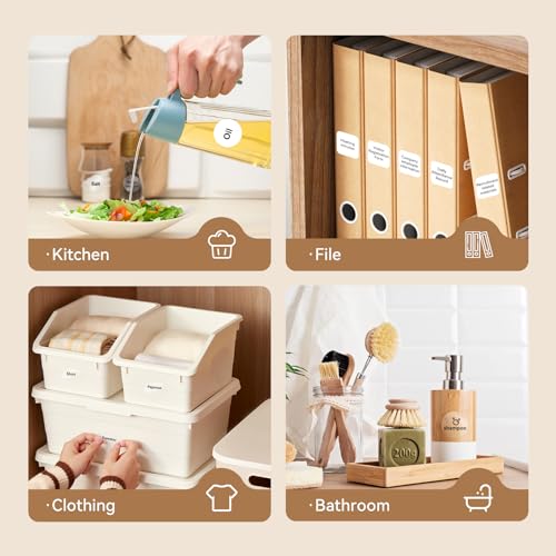 Image of NIIMBOT Labels for B1 /B21 /B31 Label Maker, 50 x 80 mm (1.97'' x 3.15'') 95 Tapes /Roll, Thermal Label Tape, Waterproof, Oil-Proof for Home Office Small Business Labeling Tape Replacement(White)