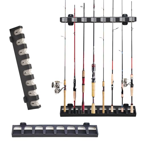 linguang Vertical Fishing Rod Holders Wall Mount,Pole Racks for Garage