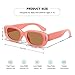 AWGSEE Retro Rectangle Kids Sunglasses 90’s Vintage Fashion Narrow Square Frame Glasses Shades for Girls Boys UV Protection