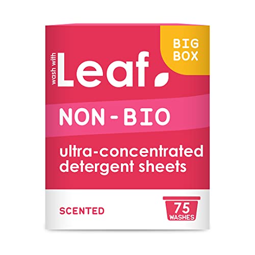 Leaf Non-Bio Scented Laundry Detergent Sheets | Ultra Concentrated Detergent Strips | Plastic Free, Zero Waste, No Mess | Easier Alternative to Capsules, Pods & Liquid Washing Detergents | 75 Washes